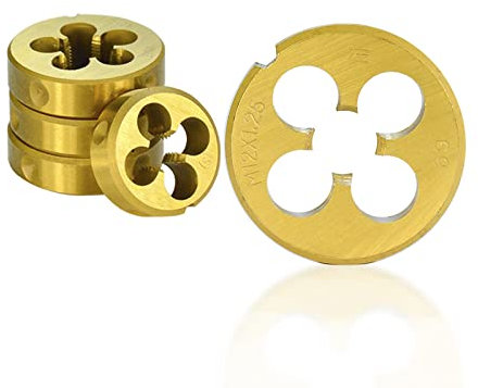 JAINGU 1pc TiN-beschichtete metrische Gewindewerkzeuge M3 M6 M8 M10 M12 M14 M16 M18 Schneideisen für Linksgewinde,M12x1,25