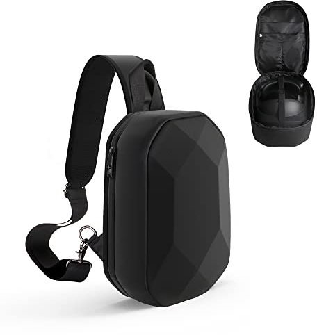 JSVER Tasche für Meta Quest 3S/Quest 3/Quest 2,Tragetasche für Oculus Quest Pro/Quest 2 und Meist Elite Strap, Rucksack Reiseetui kompatibel mit Elite Strap VR Headset Gamepad Controller-Schwarz