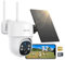 GNCC 4G Telecamera con Sim da Esterno Pannello Solare Senza Fili 2K Videocamera Sorveglianza Esterno Batteria 360 Gradi PTZ con 32GB SD, Visione notturna a colori/infrarossi, Audio Bidirezionale, IP66