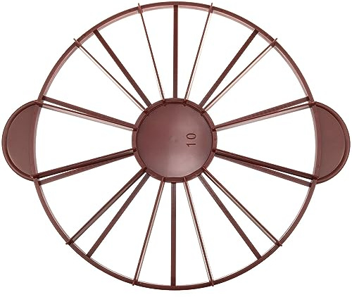 AYLIFU Cake Portion Marker Cheesecake Cutter 10/12 Slice Double Sided Cake Cutter Slicer With Handle For Pastry Baking (Brown, 26.8cm/10.6inch Diameter)