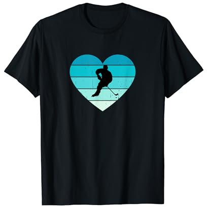 Ich liebe Eishockey Wintersport Schlittschuh laufen Eissport T-Shirt