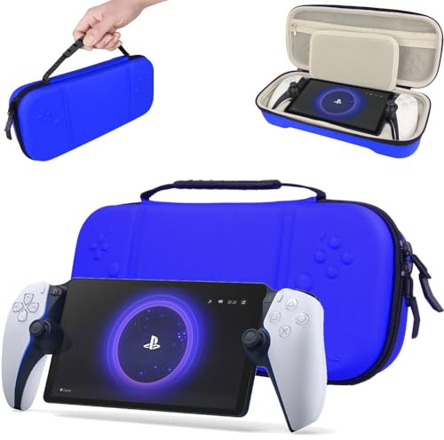 TECHGEAR PS Portal Case, Hard Protective Carry Travel & Storage Case Cover Compatible with Sony PlayStation Portal Remote Player & Accessories [Blue]