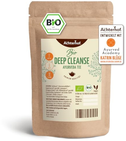 Ayurveda Tee Deep Cleanse Bio 100g | fein abgestimmte ayurvedische Zutaten | wohltuender Kräutertee | vom Achterhof