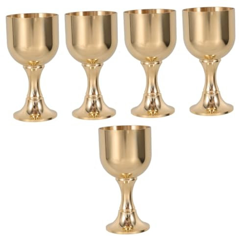 ABOOFAN 5pcs Vintage Style Goblet Goblet Delicate Design Wine Cup Retro Liquor Cup