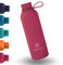 TREWOL Botella agua de Acero Inoxidable 750ml – Sin BPA con Doble Pared Aislante | Mantiene bebida Fría 24h | Diseño Antifugas, Acabado Mate Antideslizante y Asa de Silicona (Rosa oscuro)