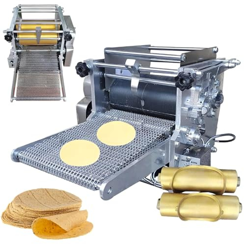 Automatic Corn Tortilla Press Tortilla Press Machine Corn Tortilla Making Machine Tortillas Press Maker with 2 moldings, Electric Chapatti Machine Suitable for Produce Tortilla, Roti, Taco,4+7