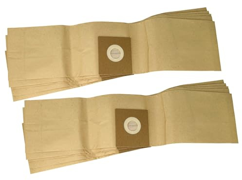 vhbw 10x sacchetto compatibile con TMB Piccolo aspirapolvere - carta filtrante, 63cm x 15cm Marrone