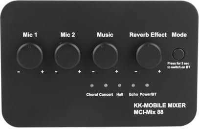 Remingtape Macchina Audio Digitale AUX in/out Connessione BT Doppio Ingresso Microfono Mixer Audio Karaoke per Karaoke Smart TV Altoparlante PC
