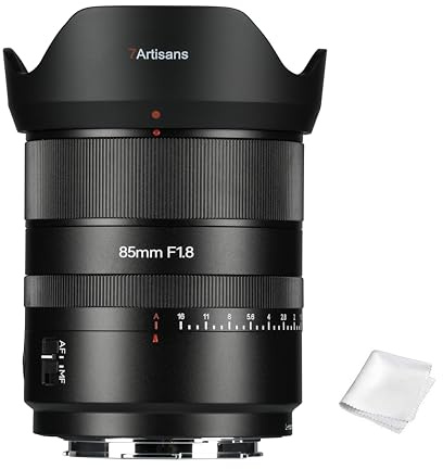 7artisans Objectif portrait AF 85 mm F1.8 plein format - Mise au point automatique - Grand diaphragme - Interrupteur AF/MF et bouton réglable - Compatible avec appareil photo L Mount S5II S5IIX S9 S5D