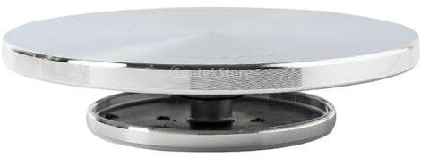 Tortenplatte Drehbar,Töpferscheibe Doppelseitige Töpferscheibe, Aluminium-Drehteller, Töpferräder, Die Drehteller-Skulptur Bilden, Keramik-DIY-Ton-Werkzeug(Option1 16cm)