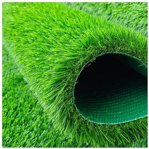 Tapis Gazon Intérieur Extérieur, Tapis Type Gazon Artificiel,Gazon Synthétique Exterieur, Tapis Herbe Artificielle, 25mm, Faux Gazon Pour Balcon, Terasse Et Ja(Size:100X300 cm(3.3x9.8 ft),Color:vert)