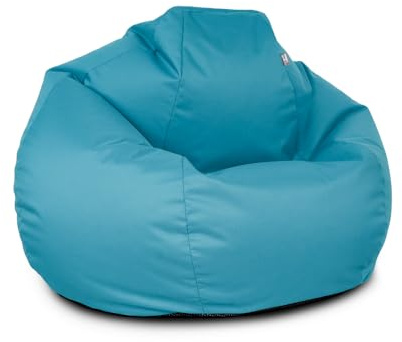 Bags of Beans Extra Large Adult Bean Bag - Pre Filled Wipe Clean - Comfortable and Stylish Lounger Armchair - Machine Washable Seat for Living Room, Patio, Bedroom 102cm(W)x92cm(H)x92cm(D) (Turquoise)