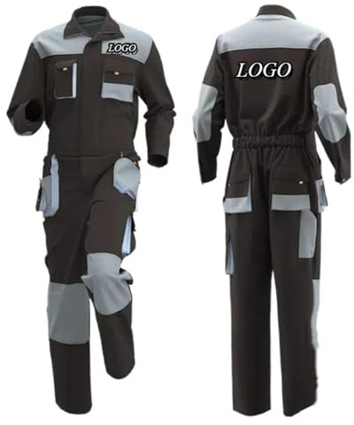 Combinaison De Travail Personnalisée pour Homme, Logo Personnalisé, Veste De Costume D& 定制 39;Atelier De Peintre Multi-Poches pour Travailleurs Silver,4XL
