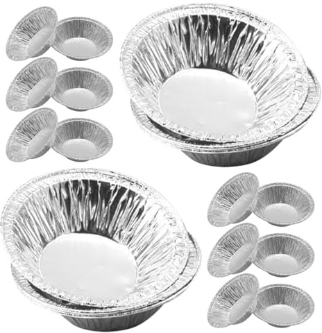 jojofuny Moules à Tartelettes Miniatures en Aluminium Jetables 73 CM 500 Pièces Compatibles Four Ronds pour Tartelettes aux Œufs Quiches et Pâtisseries Usage Professionnel et