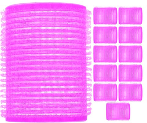Healifty Lot de 12 Bigoudis Auto-Adhésifs en Plastique 45Mm pour Cheveux Ondulés, Outil de Coiffure Léger et Solide, Fer à Friser sans Chaleur pour Boucler Cheveux Secs Couleur Aléatoire