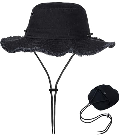 MLPKOI Chapeaux de Soleil pour Femmes Pliables, Chapeau de Pêcheur à Large Bord Réglable Chapeau Soleil Anti UV pour Voyage Pêche Plage Jardinage