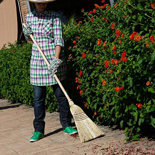 Escoba De Mijo Natural 135 Cm | Limpieza Sostenible Y Eficaz | Ideal para Interior Y Exterior | Nortene