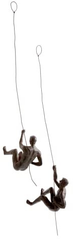 JOTEX Climbers 1526084 Deko-Figuren 2er-Pack, Rostbraun