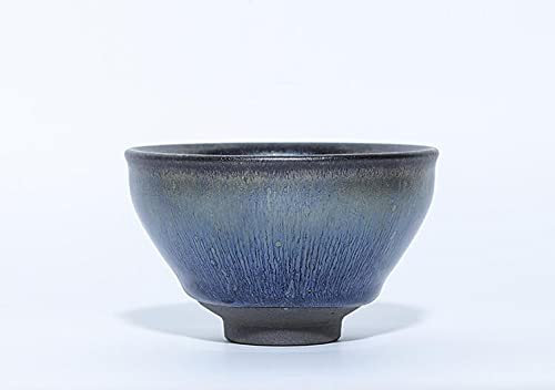 VIXDA Chinesische Antiquitäten Teetasse Blaues Hasenfell Glasur Porzellan Teeschalen Natürlicher Ton Kung Fu Teegeschirr