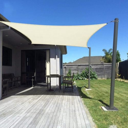 Dripex Tenda da Sole per Esterno, 3X3M Vela Ombreggiante, Tenda a Vela Rettangolare Protezione Anti Raggi UV e Impermeabile, Telo Parasole per Giardino, Terrazzo, Patio, Cortile e Prato (Bianco)