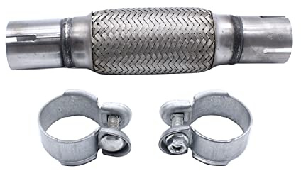 1 set SHLPDFM Flexible Exhaust Pipe 45 x 150 / 270 mm Clamp-on Flexi Tube Joint Stainless Steel Flexible Tube Repair