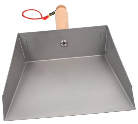 TOPBATHY Edelstahl Tisch Kehrschaufel für Zuhause mit Einfachem Design Leicht zu Reinigen und Kompakt für Küche und Wohnbereich Silberfarbene Metallstaubpfanne