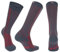 DANISH ENDURANCE Calze Compressione Graduata Uomo Donna 21-26 mmhg, Recupero, Viaggi, Sport, 1 Paio, Grigio/Rosso, 43-47