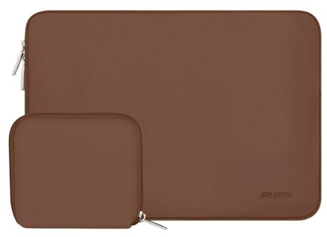 MOSISO 16 inch Laptop Case Neoprene Sleeve with Small Bag,Caramel Brown | Carrying Case Compatible with Compatible with MacBook Pro 16/HP/Acer 15.6,Portable,Scratch-resistant,Soft Slim Computer Bag
