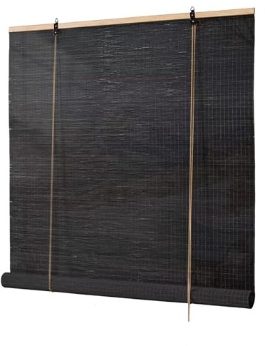 Bambusrollos für Innenfenster, einfach zu installieren, Bambus-Sonnenblenden für Innenfenster, individuelle Rollos für Innenfenster und Außenterrasse, 86,4 x 182,9 cm (B x H)