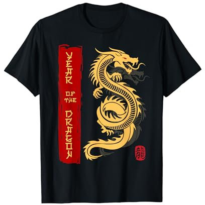 Année du dragon Nouvel An chinois 2024 Dragon en bois lunaire T-Shirt