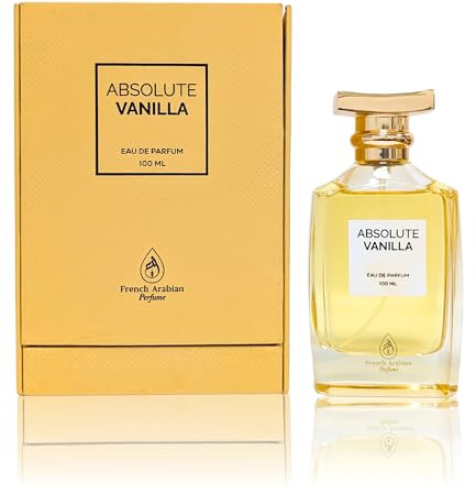 Vanilla Fragrance 100ml for Men & Women - Absolute Vanilla 100ml EDP by French Arabian Perfumes - Long-Lasting, Rich, Smoky, Sweet and Creamy