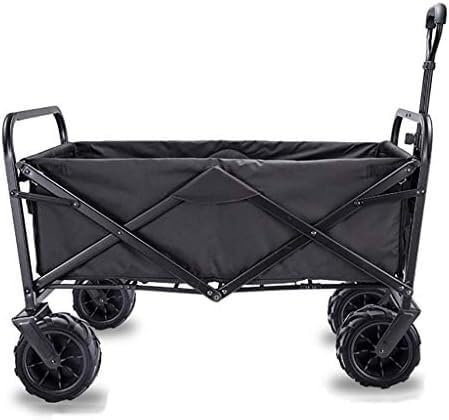 LXYDPZ Einkaufswagen, zusammenklappbarer Gartenwagen, robuster Wagen, multifunktionaler Einkaufswagen für Outdoor-Camping, Strand, Supermarkt, Handwagen