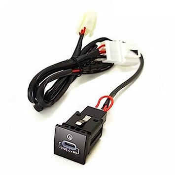 HSENY Adatto for VW Fit for Golf 6 Fit for Jetta 5 MK5 Fit for Scirocco 06-14 Caricabatteria USB for auto Presa PD Carica rapida QC3.0 Pulsante adattatore interfaccia accendisigari(Color:Type C PD cha