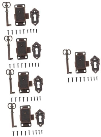 Gadpiparty 5sätze Vintage Möbel Schloss Set Für Schubladen Und Schränke Mit Schlüssel Geeignet Für Schmuckkästchen Und Antike Möbel Mit Schrauben Stilvolle Für Ihre Werte