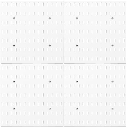 MOCNT Organisateur Mural en Panneau Perforé Panneau Perforé Kit de Combinaison de Panneaux Perforés Organisateur Mural Affichage d'ornements Espace Rangement 56x56cm Blanc