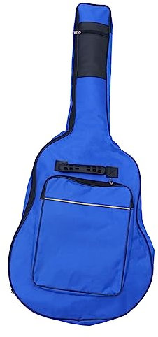 ibasenice Akustik-Gitarre Tasche wasserdichte Oxford Gig Bag Mit Doppeltrageriemen Und Atmungsaktivem Rückenpolster Für Musiker Und Gitarristen Blau