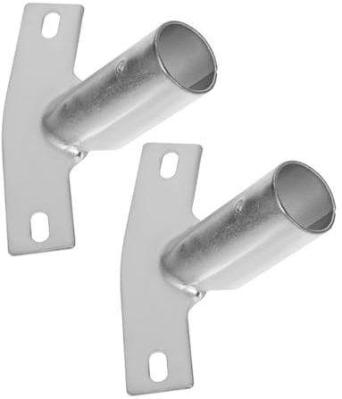GANAZONO 2pcs Broom Handle Bracket Iron Mop Bracket Mounting Push Tips Replacement for Extension Poles Cleaning Mop