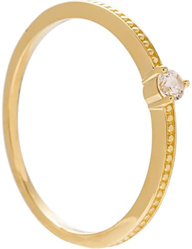 Epinki 14K Gold Verlobungsring Echt Goldschmuck, Klassiker Partnerringe mit Diamant, Au 585 Freundschaftsringe, Gold, 60 (19.1)