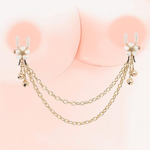 Sexy SM Nippelklemmen Fetisch Nipple Clamps Einstellbare Sexy Nippel Clamps Brustwarzenklemmen Schamlippen Kette Clips Sexspielzeug für Paare Männer und Frauen Flirt Nippel Stimulation