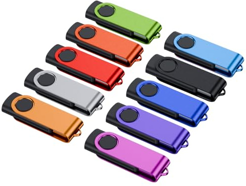 Kepmem Chiavetta USB 3.0 da 8 GB, Multicolore Unità flash USB Girevole a 360° con Luce Led Penna USB Confezione USB Economica Velocità di Lettura Massima Di 80 MB/s e Velocità di Scrittura di 40 MB/s