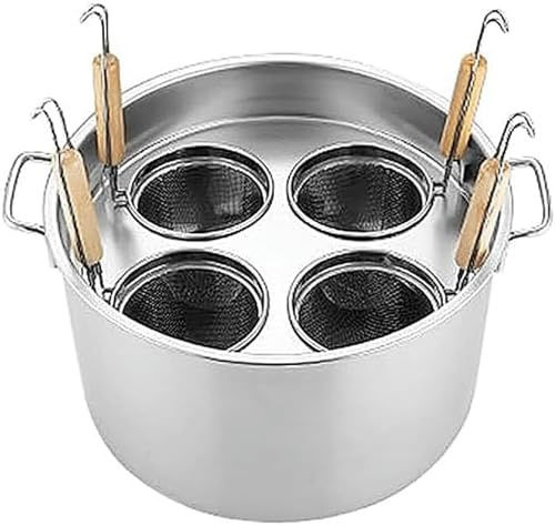 Set di Inserti per cuocipasta in Acciaio Inossidabile con Filtro Incorporato - Cuoci Pasta, Verdure a Vapore, pentole Versatili Tutto in Uno per tagliatelle, Pasta, Gnocchi, Doppio, cestello a 5 Fori