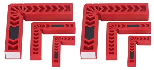 Cocoarm Cuadrados de Posicionamiento de 90 Grados, Abrazaderas de ángulo Recto de Plástico de Alta Resistencia, 12 Piezas, Alineación Interior Exterior para Proyectos de Carpintería, Herramientas de
