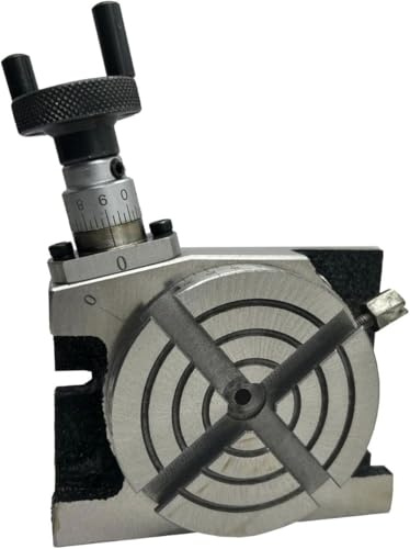 ASSORTS Precision 3 (75mm) Mini Rotary Table | Horizontal & Vertical Milling Tool with 4-Slot Base | Ideal for Milling, Indexing, Drilling, Model Engineering & Metalworking