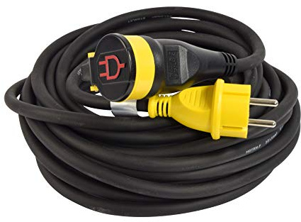 Stanley - FatMax Baustellen-Verlängerungskabel 16A+T mit Klappdeckel, IP44 Kabel HO7RN-F 3G1,5 mm², Länge 5 m