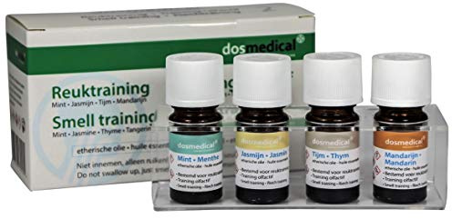 MediSense Riechtraining Set 2 mit therischen len (Minze, Jasmin, Thymian, Mandarin) - Aromatherapie-Set - l - 4 Stck