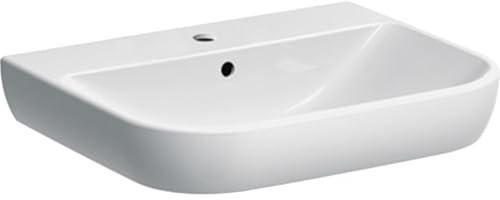 Geberit Smyle Waschtisch 500228, 60x48cm, mit Hahnloch und Überlauf, 500.228.01.1, Farbe: Weiß