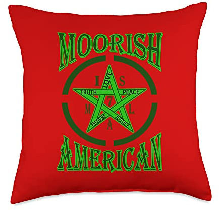 Moorish American Divine Moor Throw Pillow