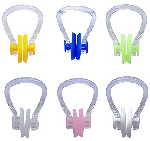 Karjiaja 6 Packungen Kinder Schwimm-Nasenklammern, Schwimm-Nasenstecker, Silikon-Nasenklammer, wasserdichter Nasenschutz, Schwimm-Training, Schutzstöpsel für Schwimmen, Männer, Kinder, Anfänger