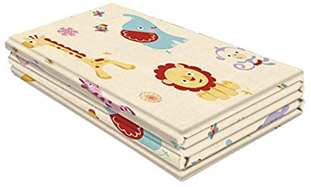 Jinmen Spielmatte Baby Teppich Babymatte Faltbarer Spieldecke Krabbelmatte Baby Bodenmatte XPE rutschfest Material, beidseitig Bedruckt und wasserdicht für Innen oder Außen (180 x 100cm)