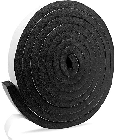 SDLDEER Foam Tape, Self Adhesive Foam Strip 25mm(W) X 20mm(T) X 5m(L) Weather Stripping Door Seal Strip, Draft Excluder for Windows Door, Anti-Collision, Weatherproof, Window Soundproofing